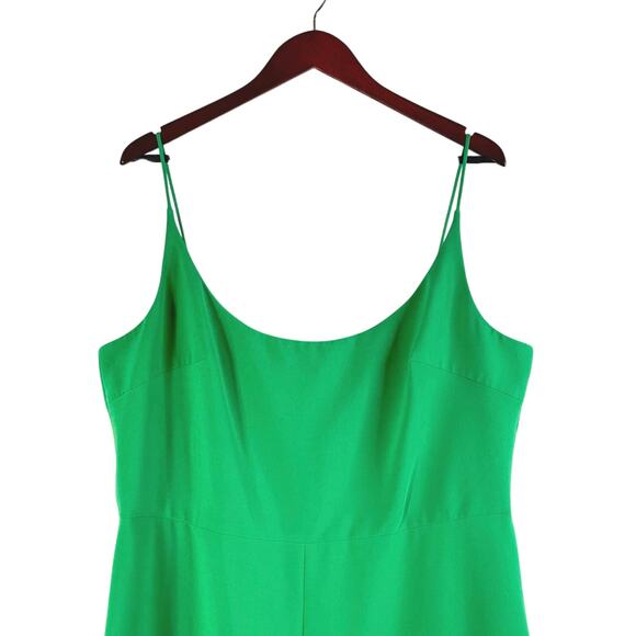 Christian Siriano Grass Green Midi Slip Dress Sleeveless Scoop Neck - Picture 5 of 12